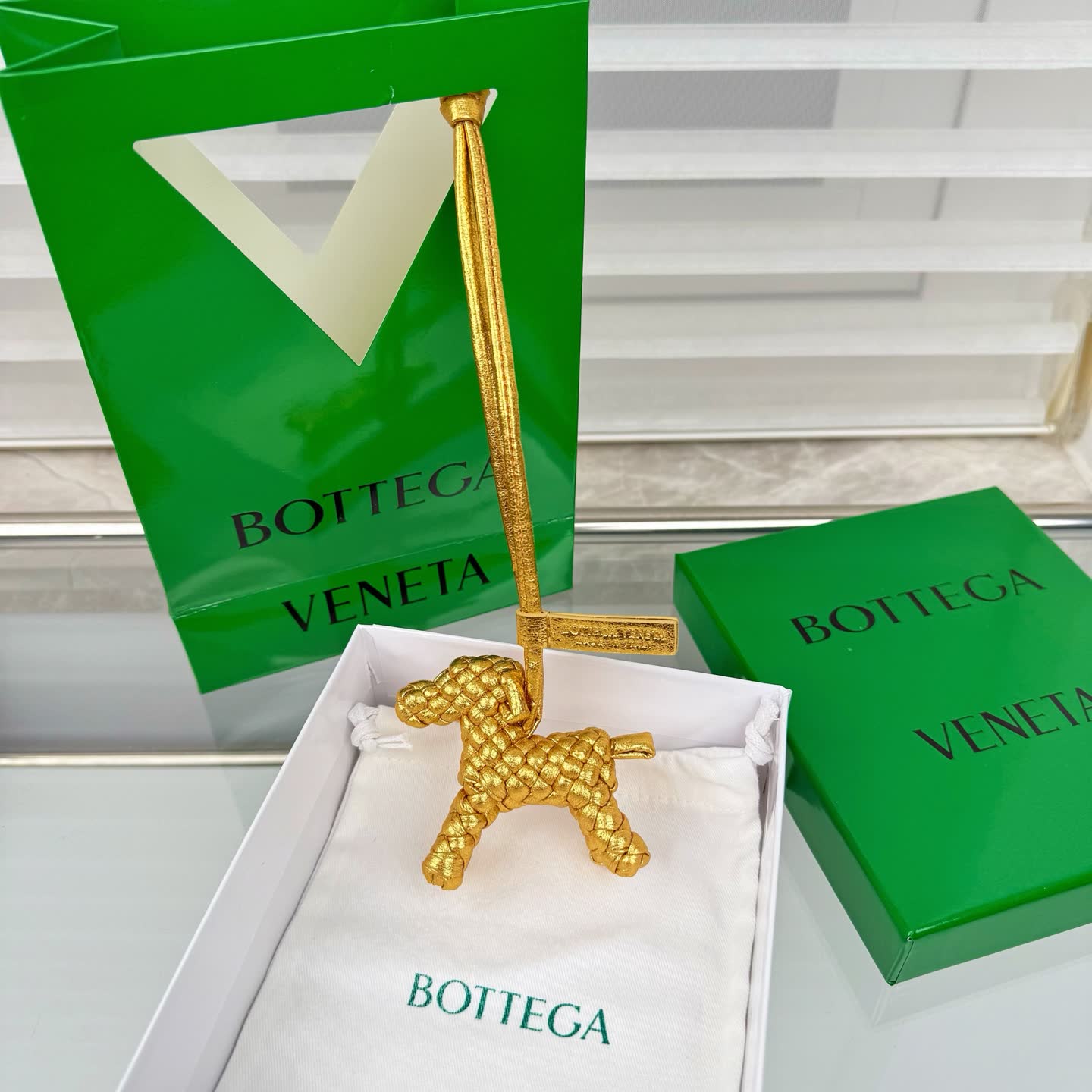 Bottega Veneta Golden Pony Bag Charm